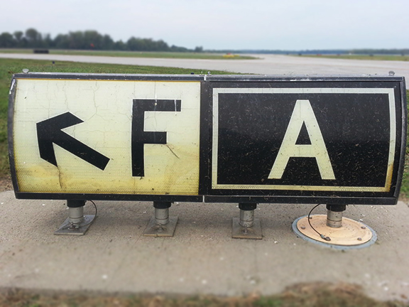 Lumacurve Airfield Signs