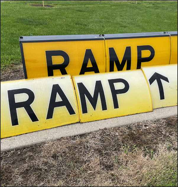 faded-panel-ramp | Lumacurve Airfield Signs